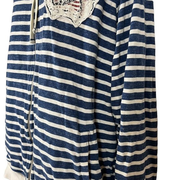 Disney Parks Walt Disney World Striped Full Zip Hoodie Sweatshirt Jacket Sz XL - Picture 9 of 15